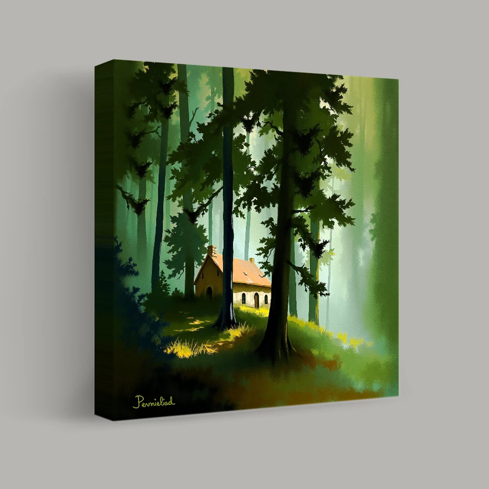 Shelter in the Woods — canvas