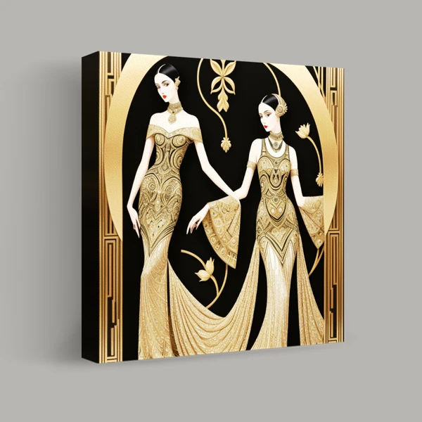 Vergulde Elegantie: Een Symfonie van Stijl weergave 1