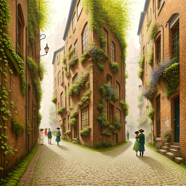 Whispering Walls of the Cobblestone Alley