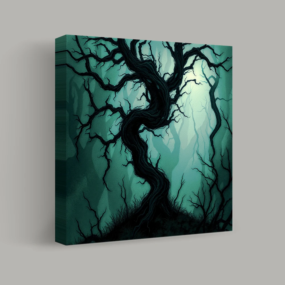 Twisted Forest Silhouette — canvas