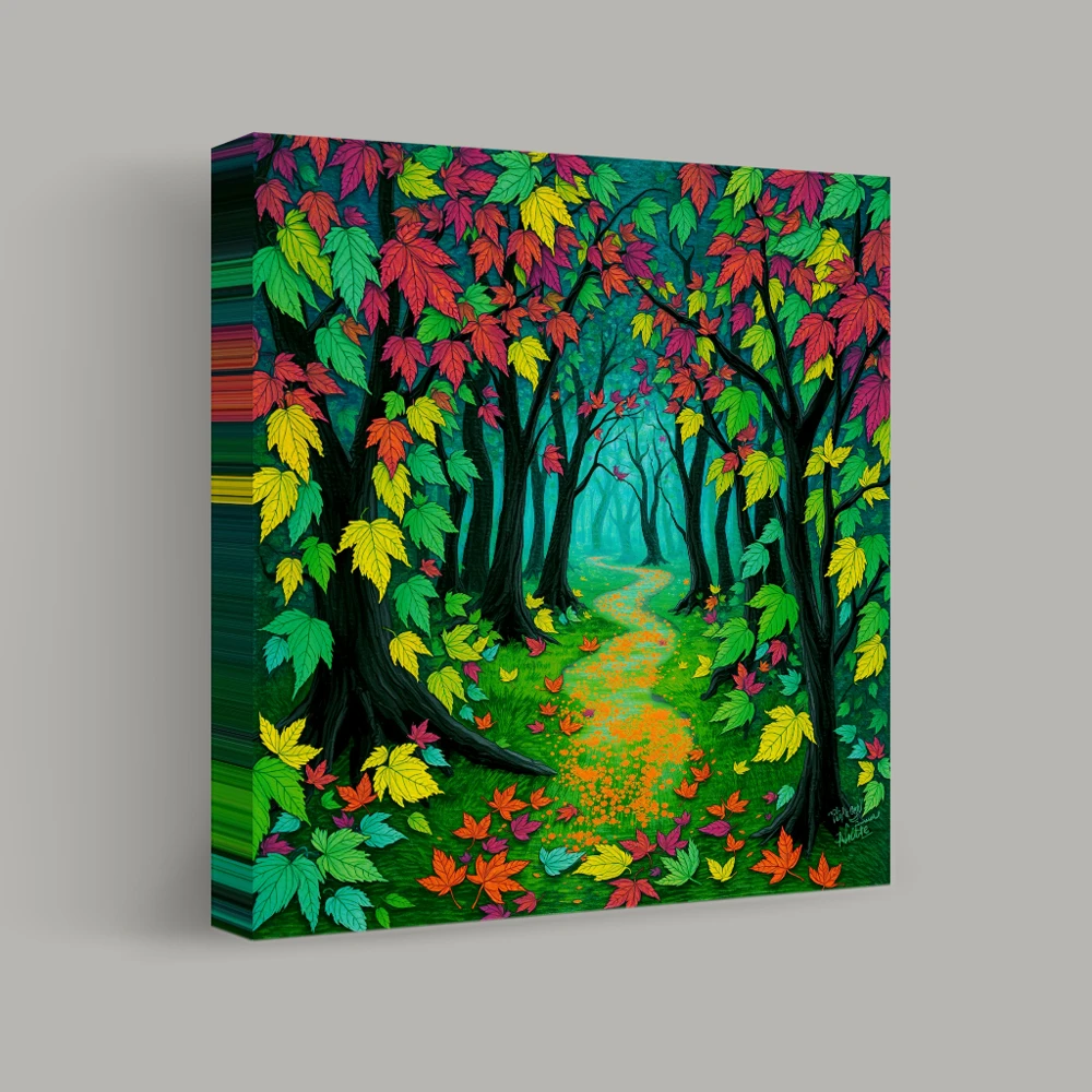 Pathway of Vibrant Leaves — canvas