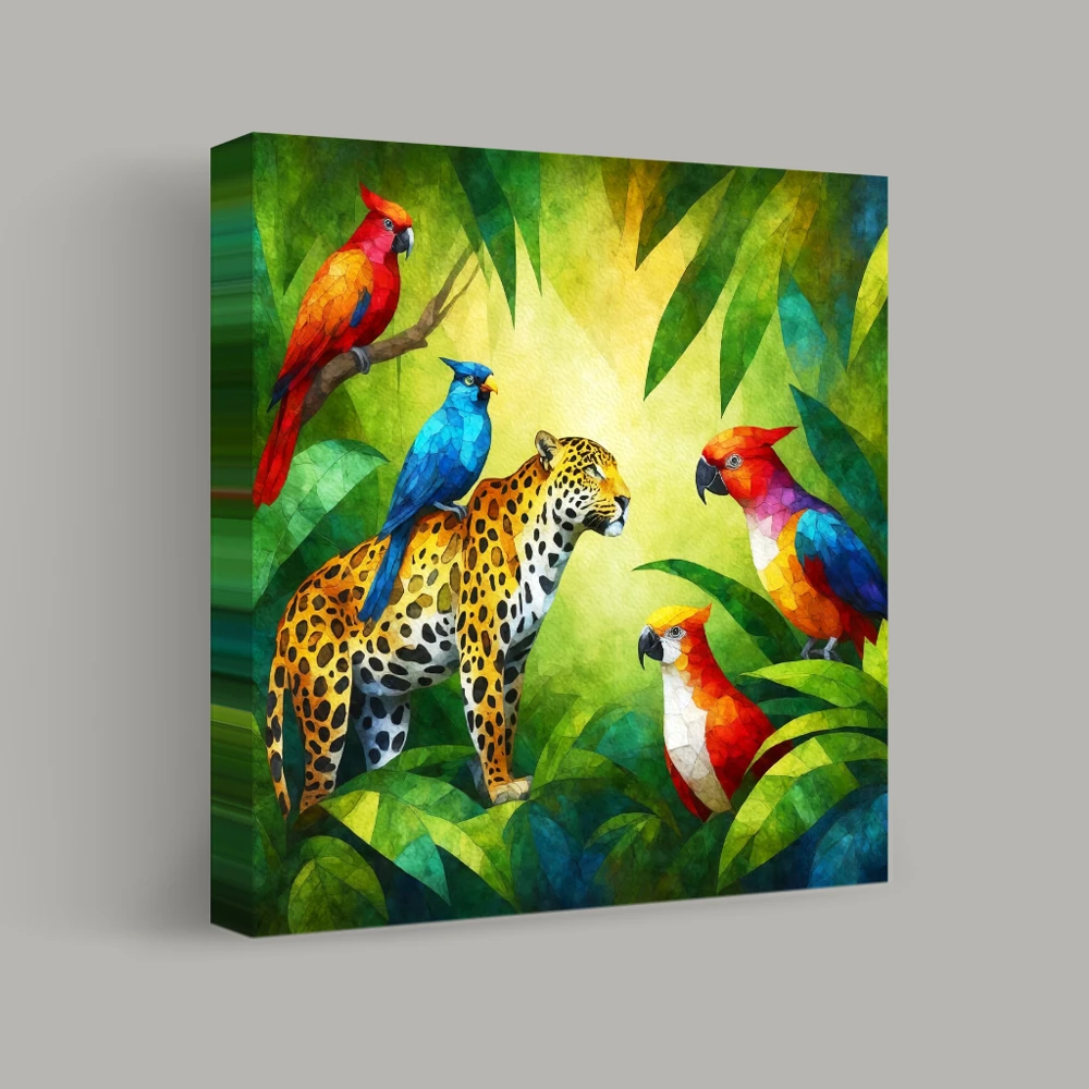 Raduno del mosaico della giungla — canvas