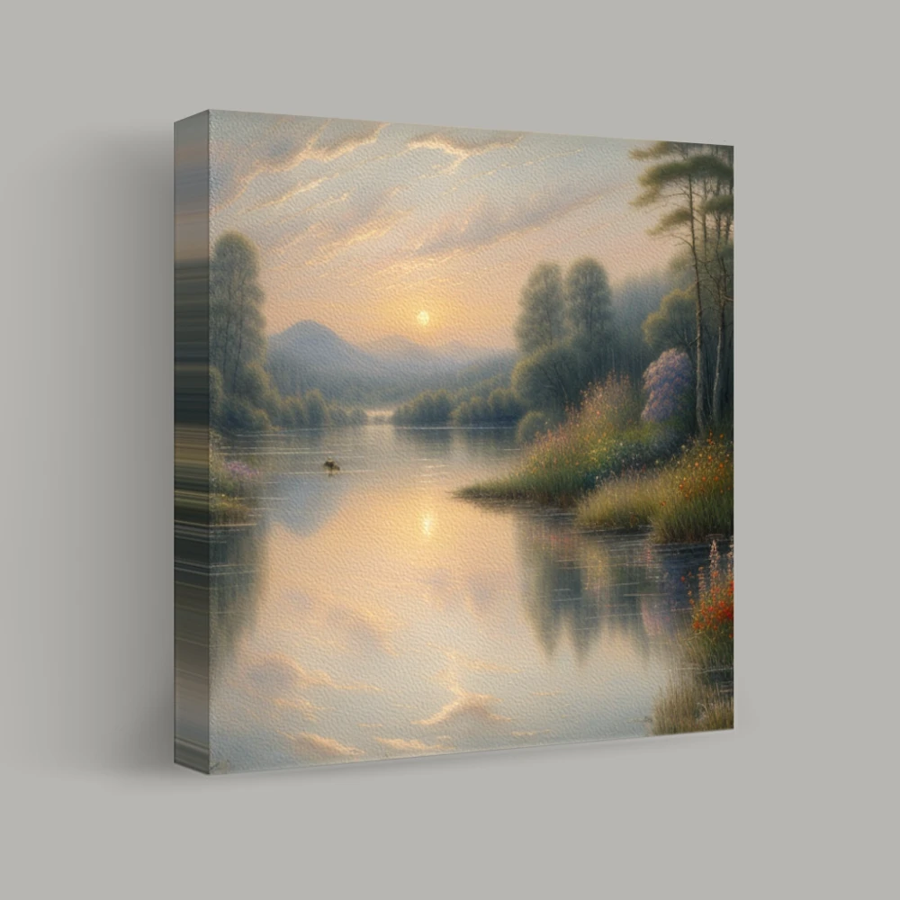 Tranquil Reflections at Dusk — canvas