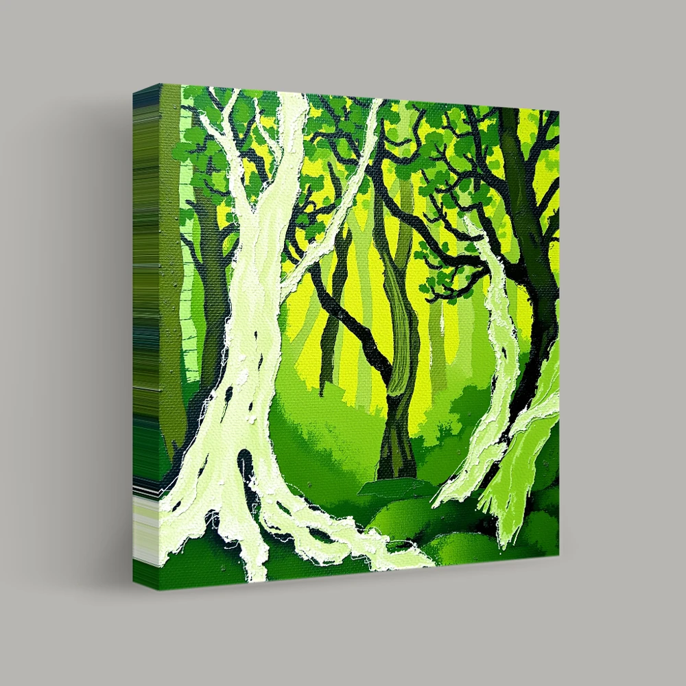 Enchanted Greenwood Path — canvas