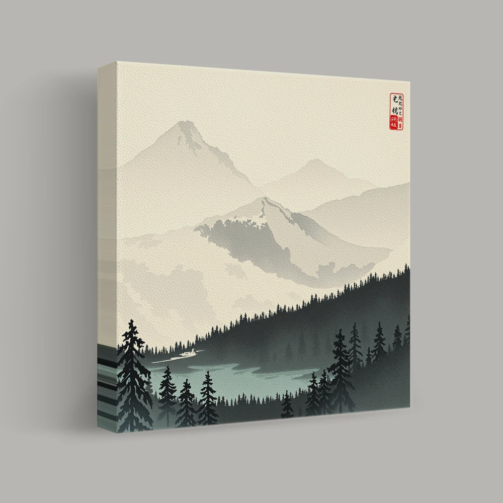 Serenity of Distant Peaks — canvas