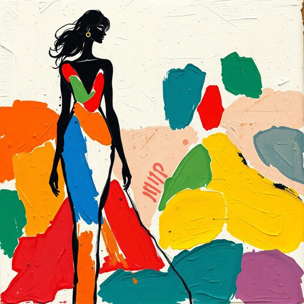 Silhouette of Vibrant Elegance