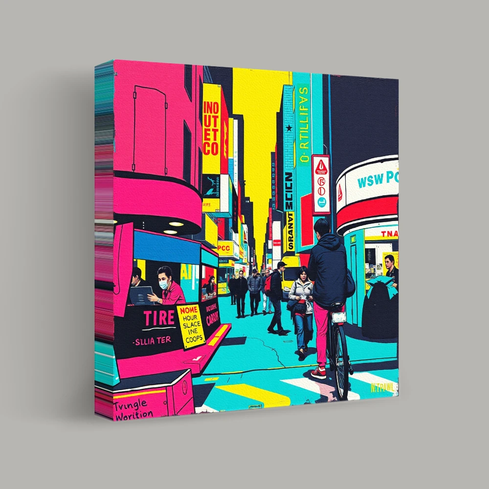 Neon Dreams in the Urban Canopy — canvas