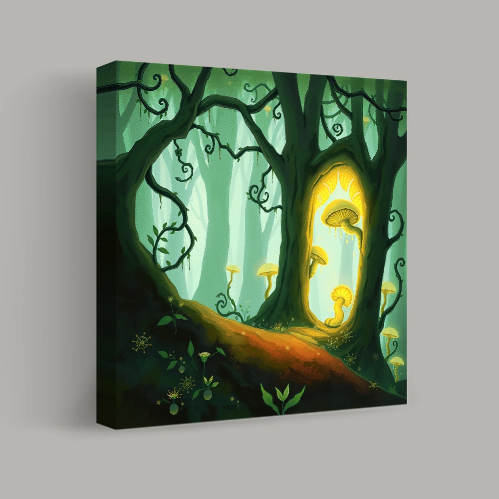 Luminous Portal of the Enchanted Forest — canvas