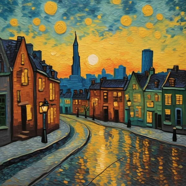 Van Gogh's Urban Twilight