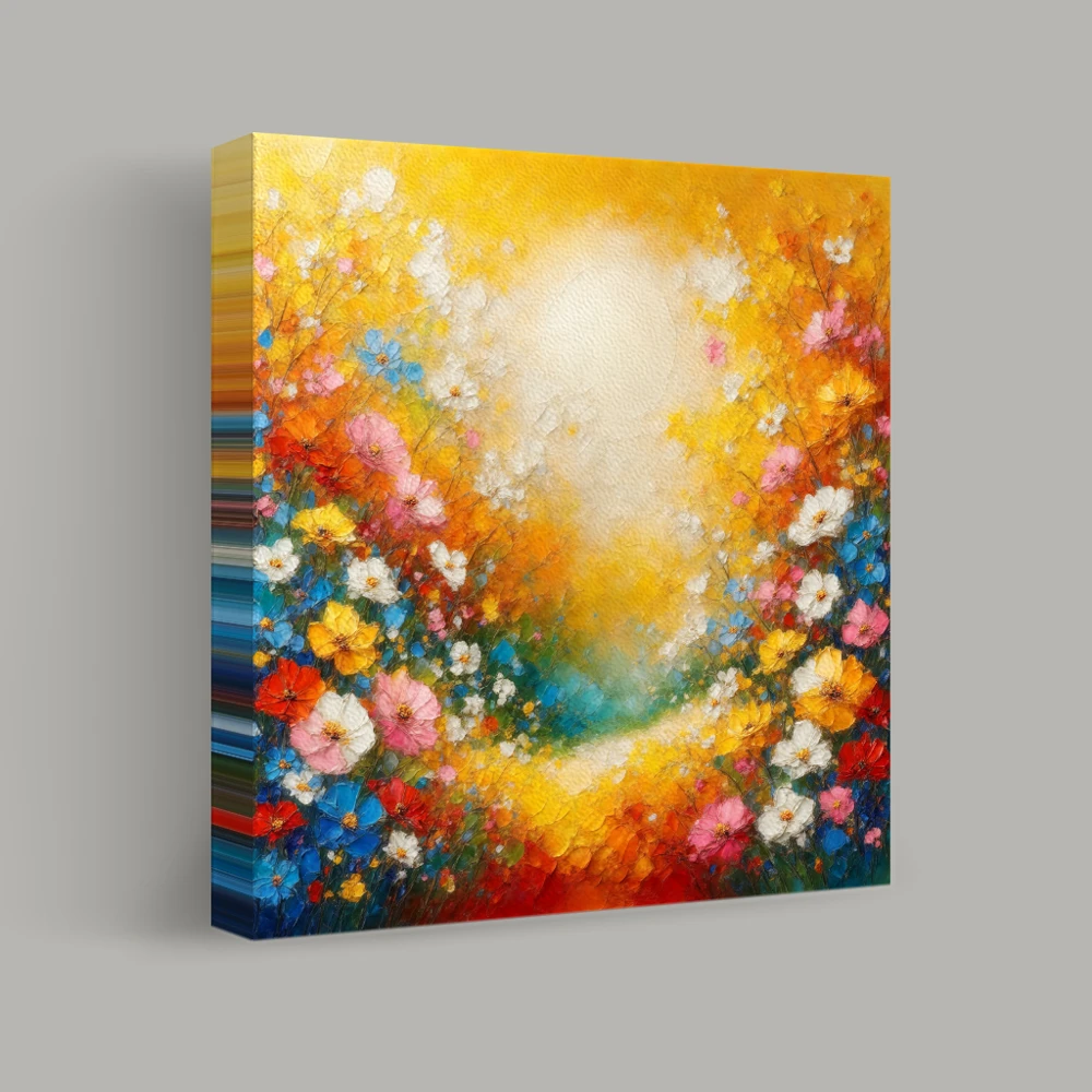 Radiant Garden Pathway — canvas