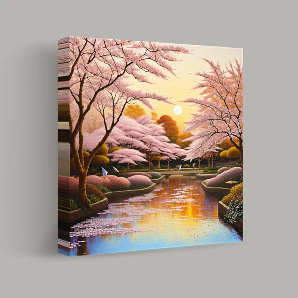 Serenity of Sakura Reflections view 1