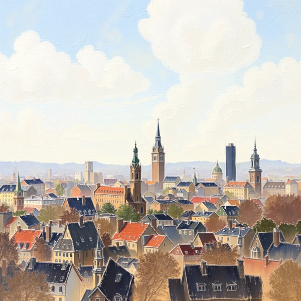 Spires Over the Autumn City