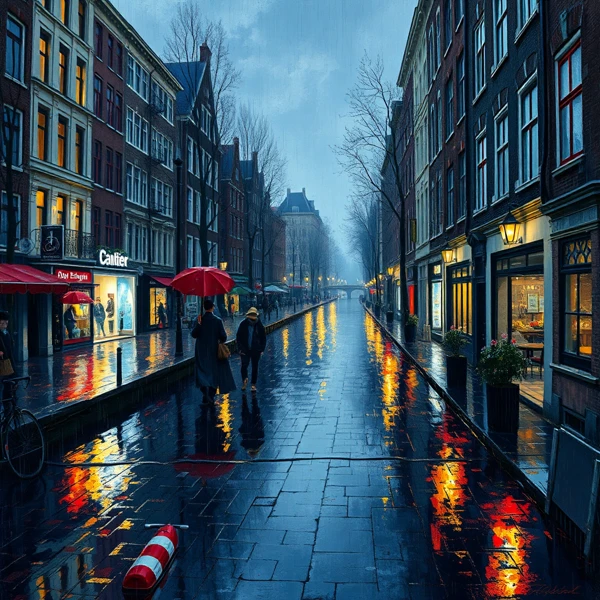 Rainy Reflections on Canal Street