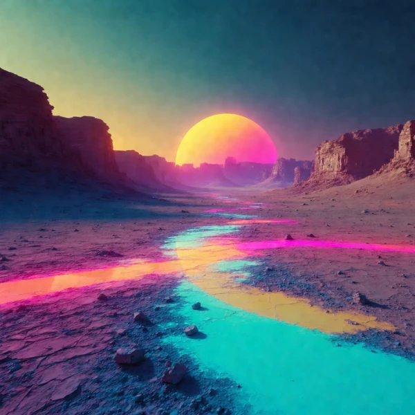 Neon Twilight Canyon