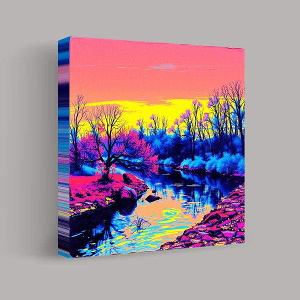 Vibrante Sereniteit bij de Rivier weergave 1