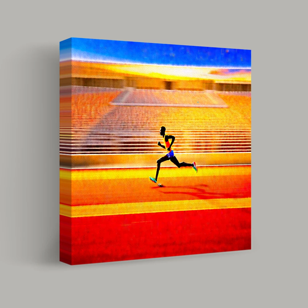 Sprint attraverso il tramonto — canvas