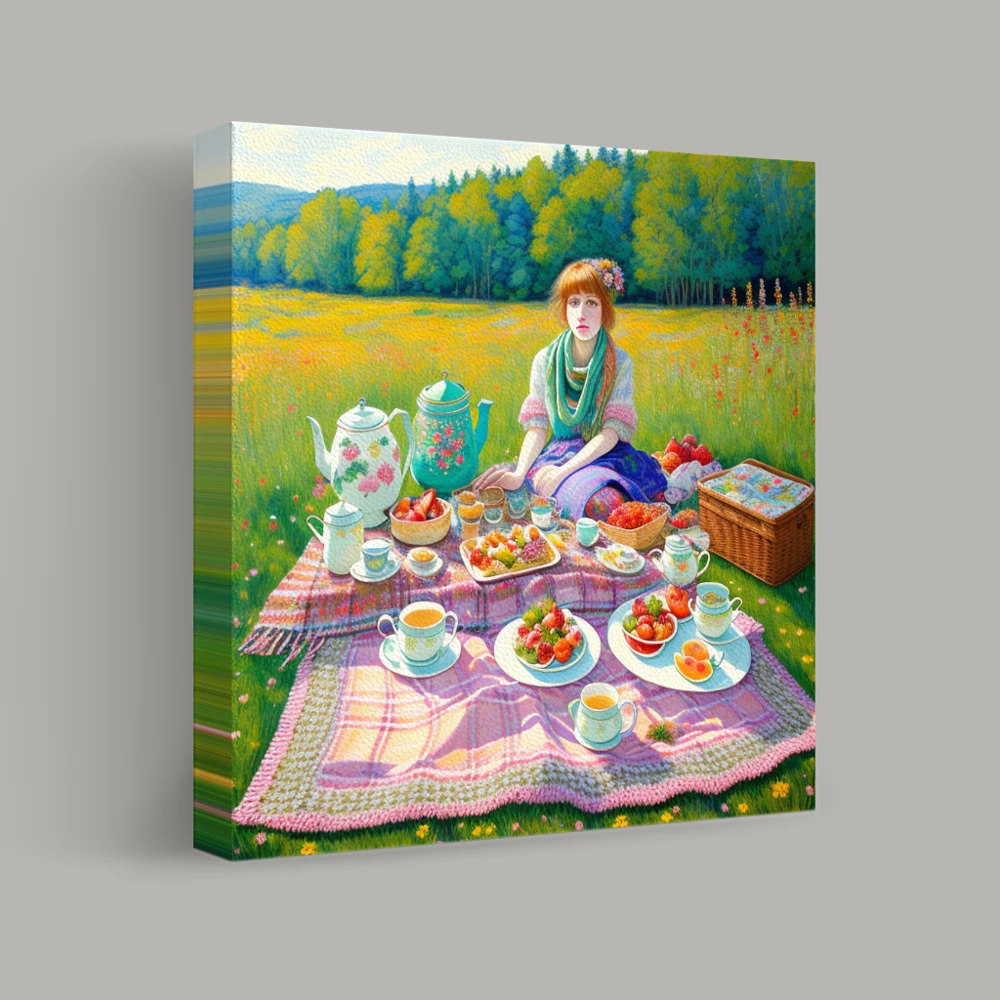 Afternoon in the Blossom Meadow — canvas