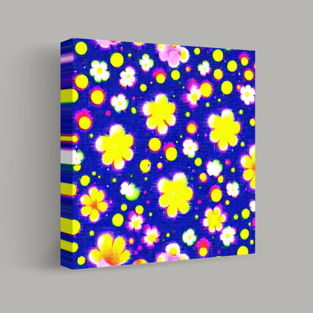 Blooming Neon Dreams — canvas