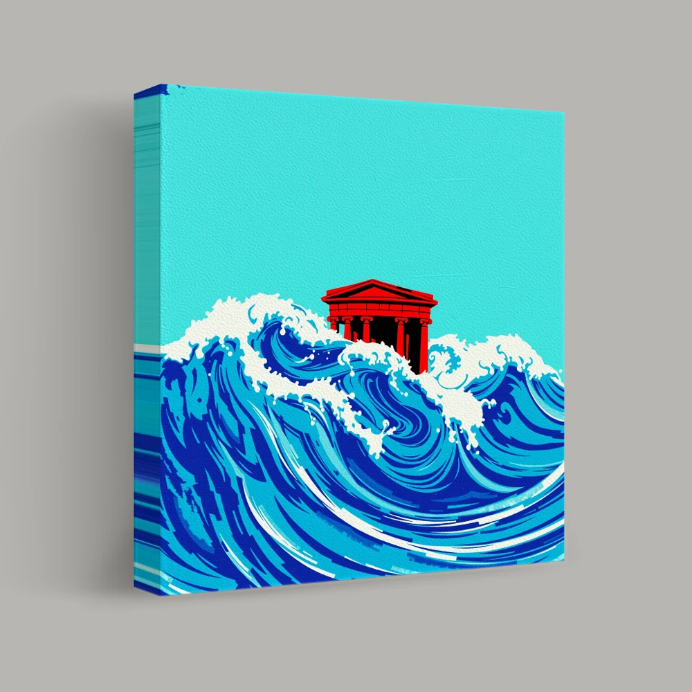Temple Amidst the Tides — canvas