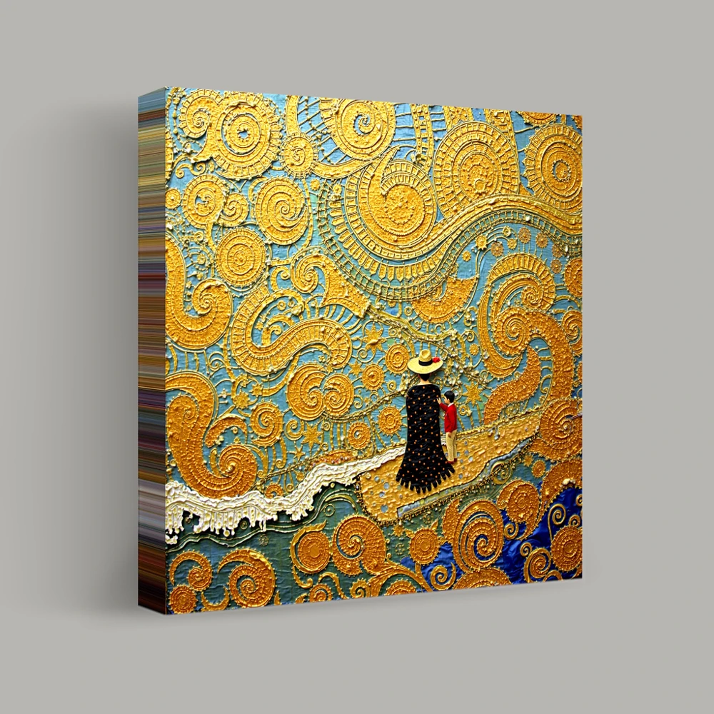 Vagando sotto il cosmo dorato — canvas