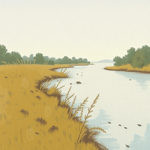 By the Quiet Riverbank view 2