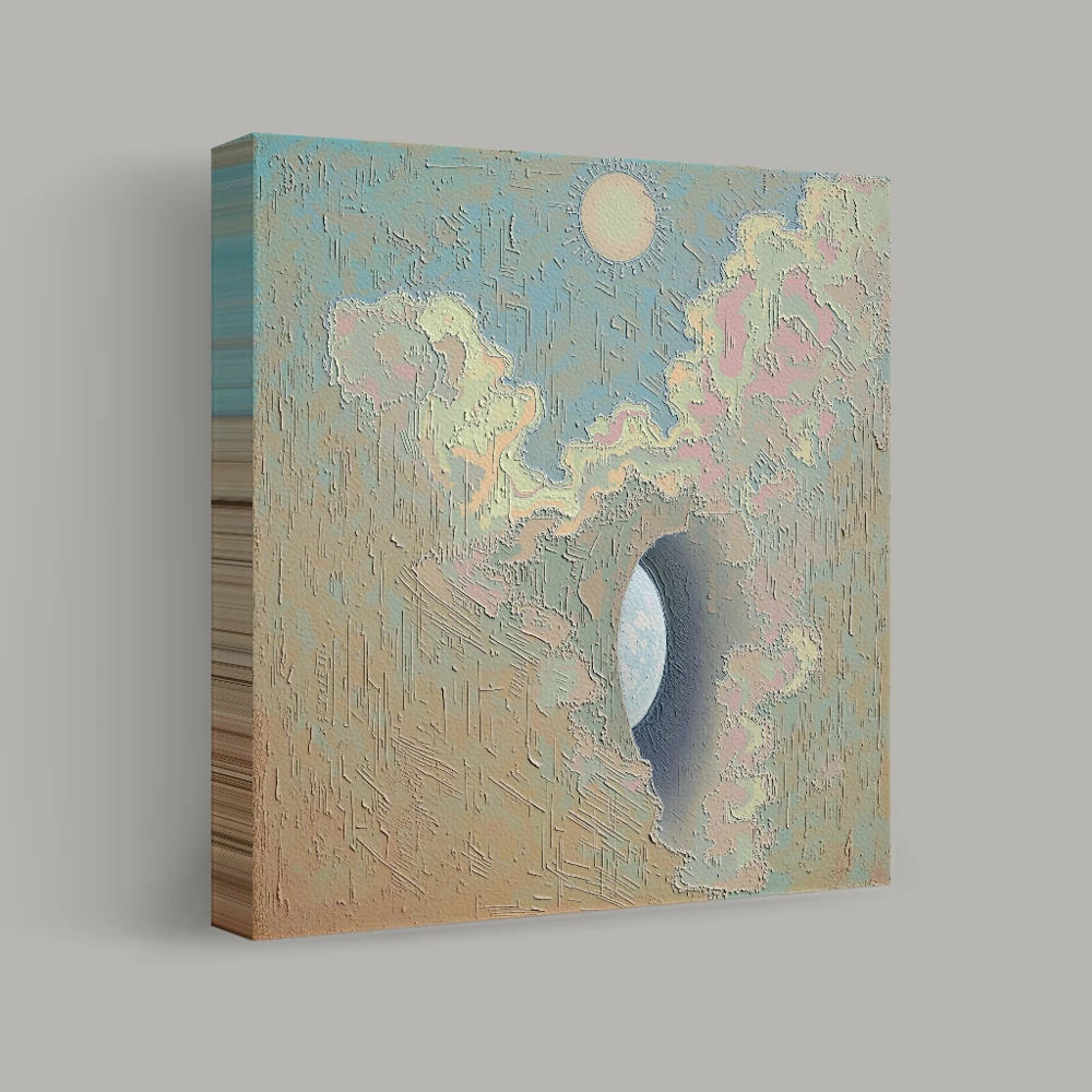 Celestial Whispers in Pastel Skies — canvas