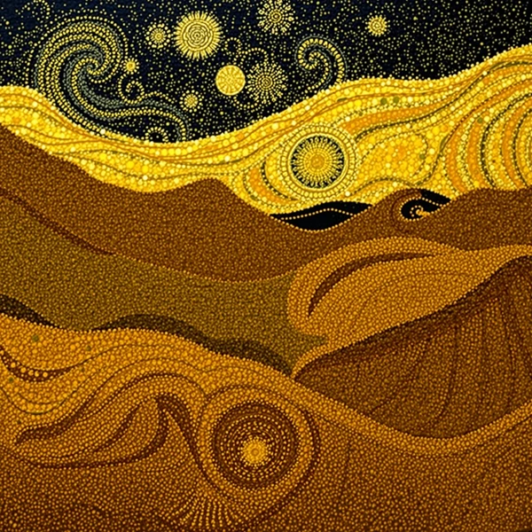 Starry Dunes and Celestial Patterns