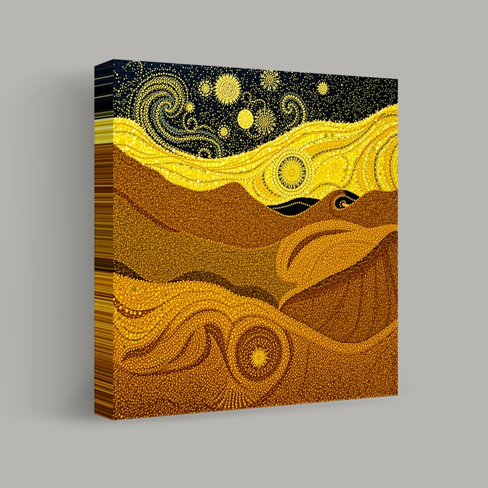 Starry Dunes and Celestial Patterns — canvas