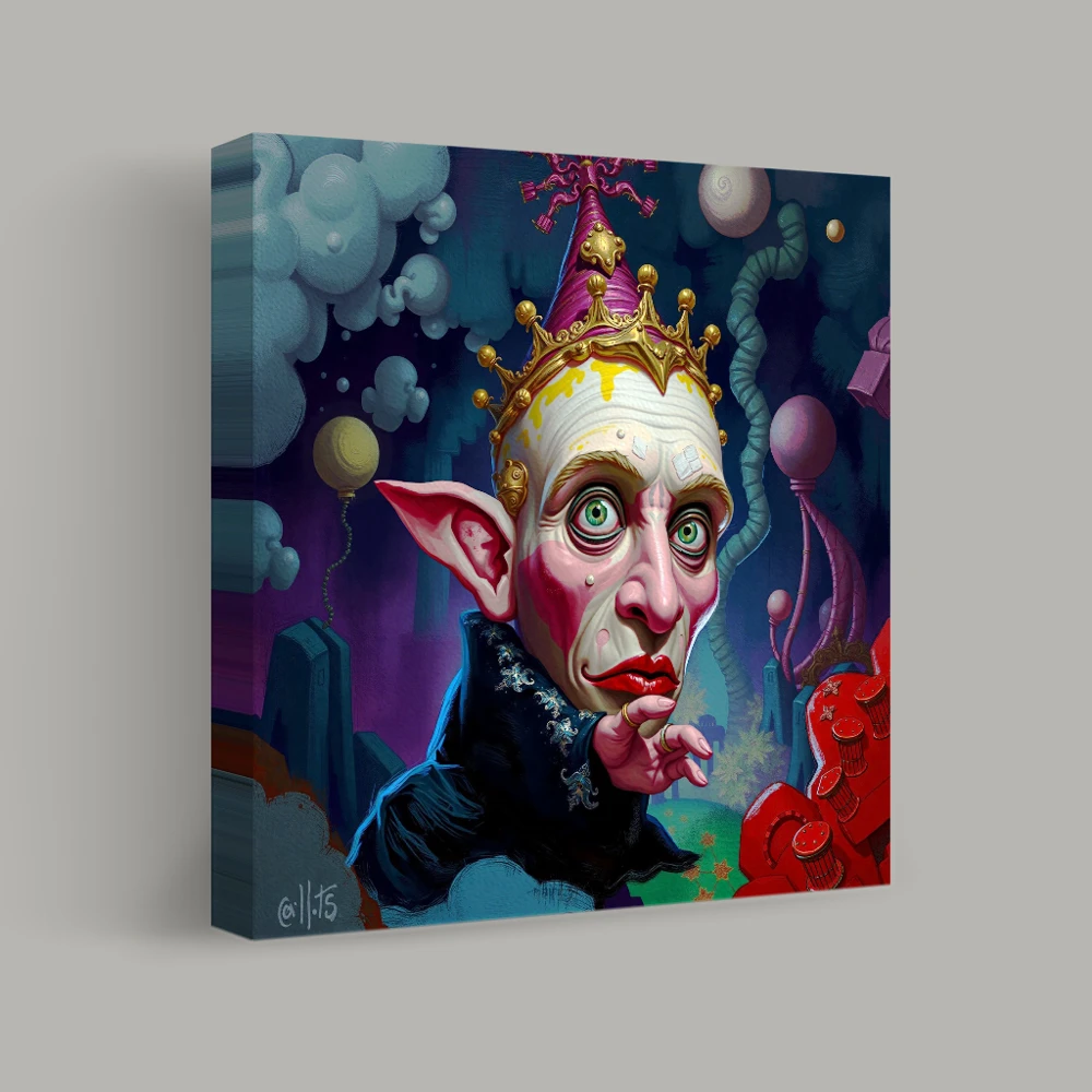 Surreal Jester Portrait — canvas