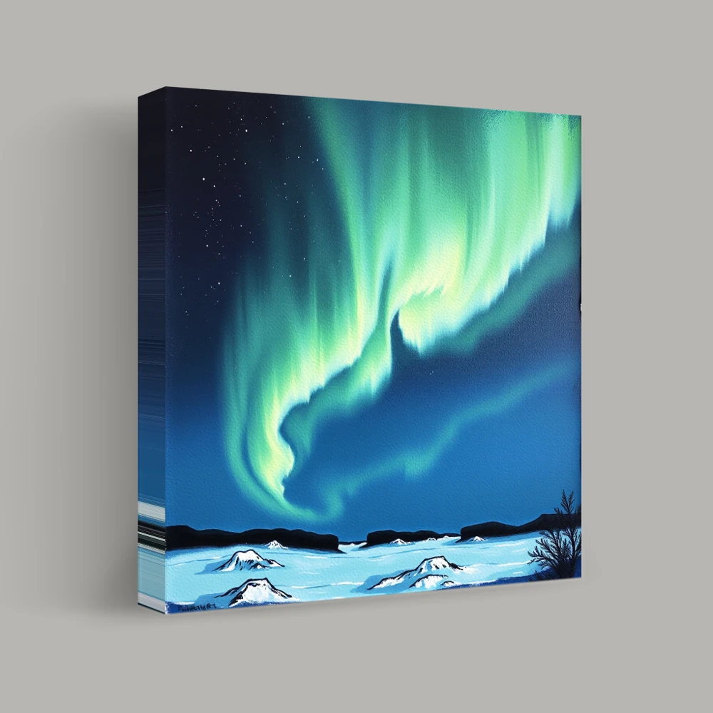 Celestial Dance Over the Arctic — canvas