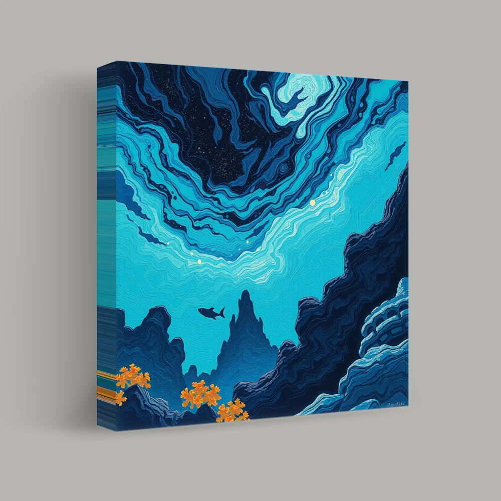 Unity of Ocean and Cosmos — canvas