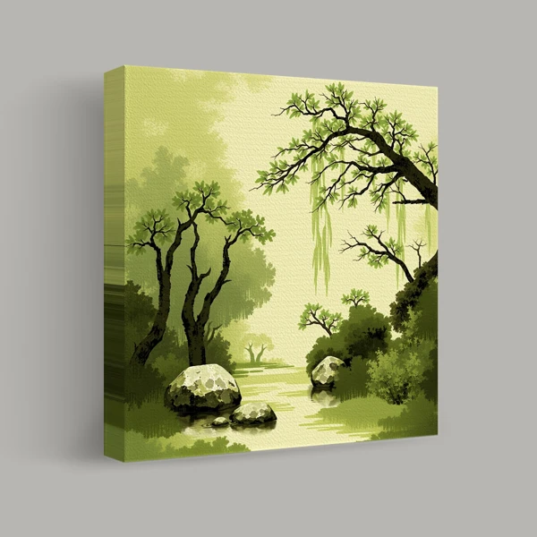 Serenity in Green Hues view 1