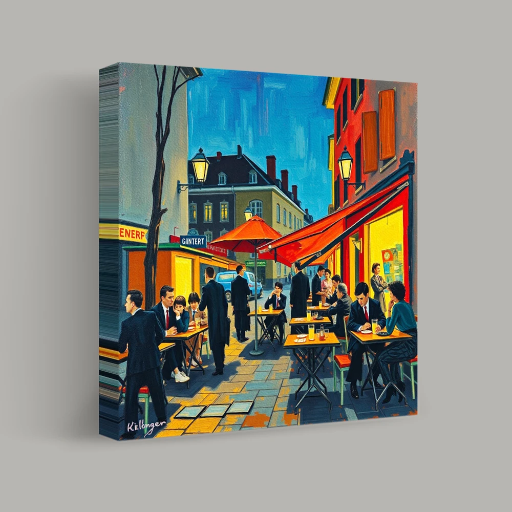Evening at the Café Terrace — canvas