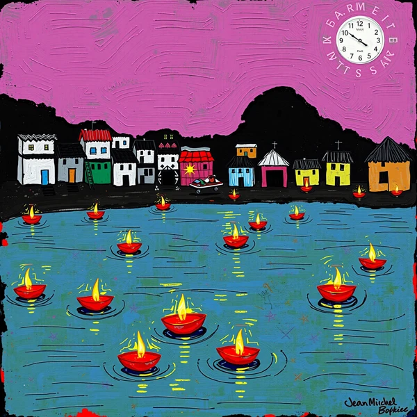 Village Reflections at Twilight