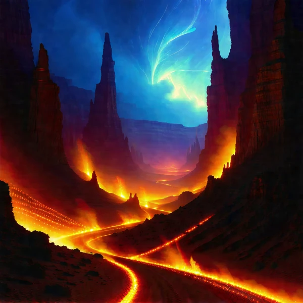 Inferno Pathway at Dusk