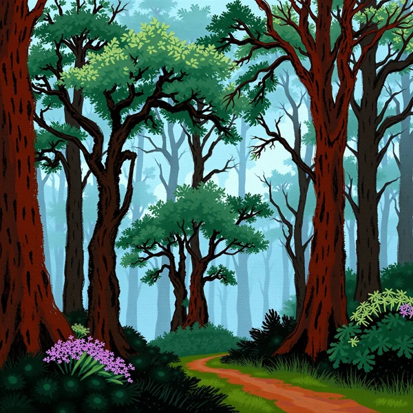 Path Through Whispering Woods