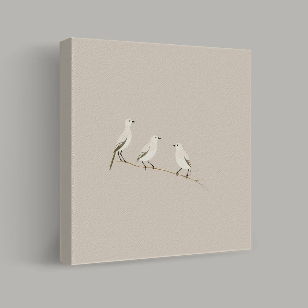 Trio on a Line — canvas