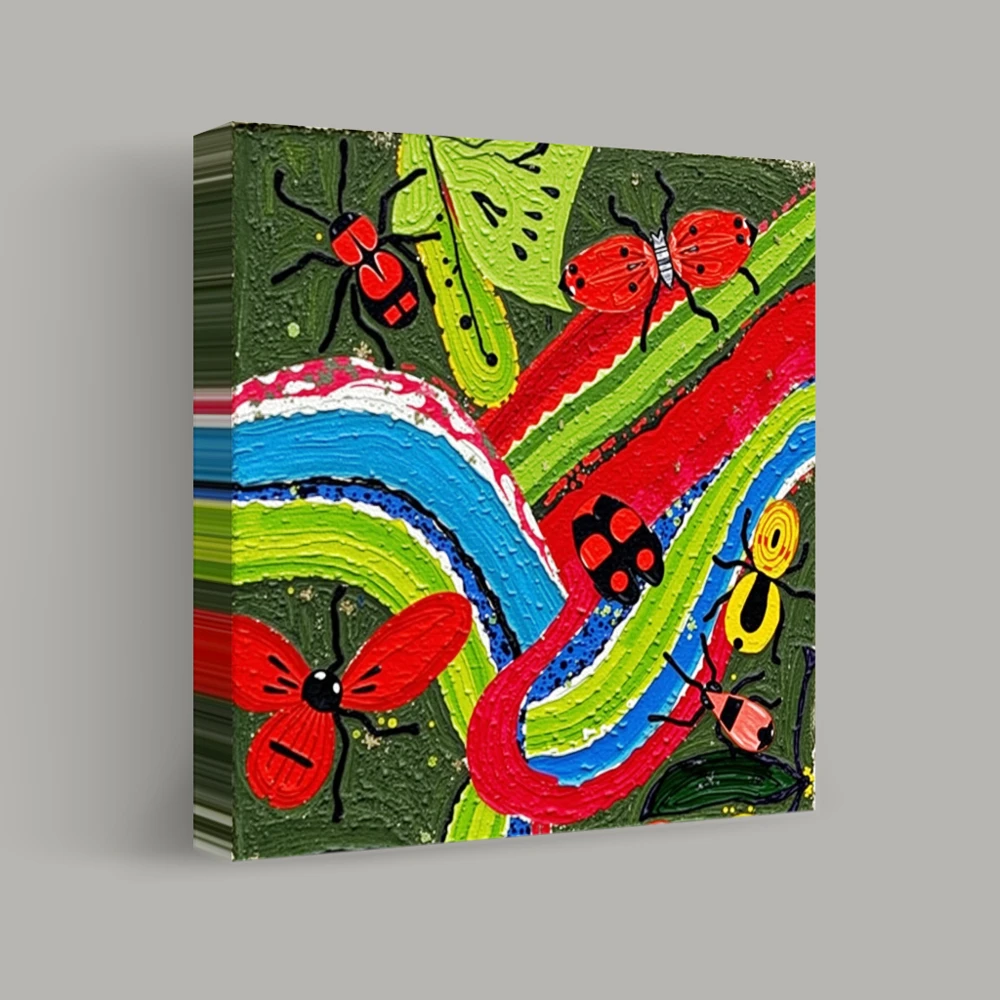 Dance of the Colorful Insects — canvas
