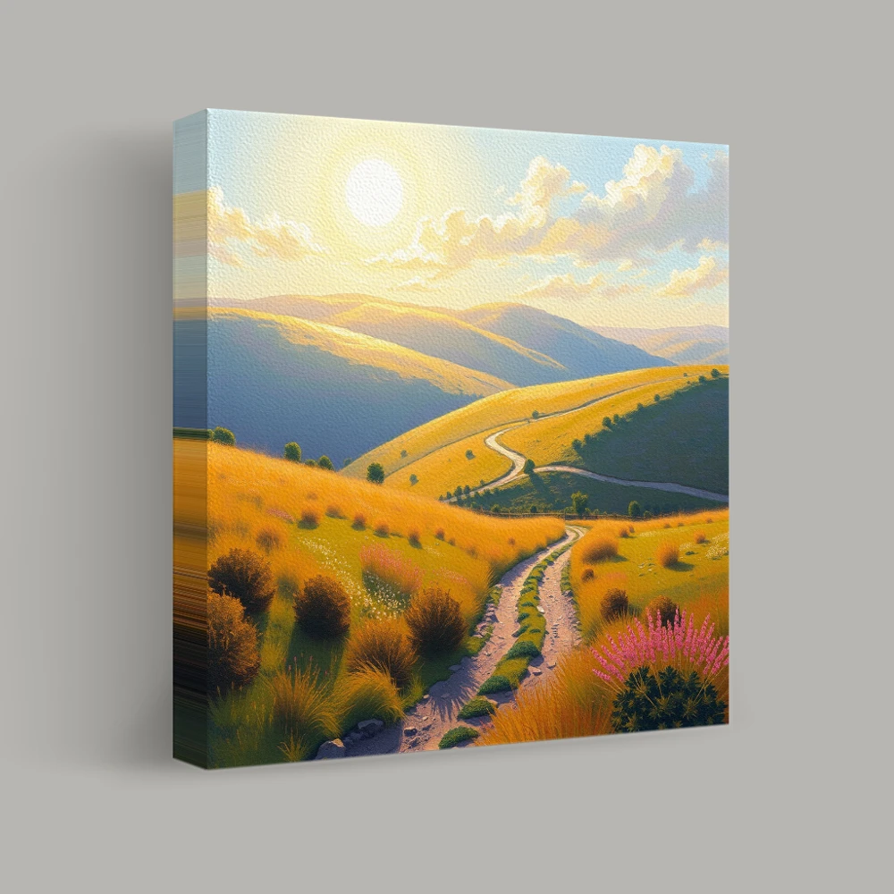 Golden Pathway to Horizon — canvas