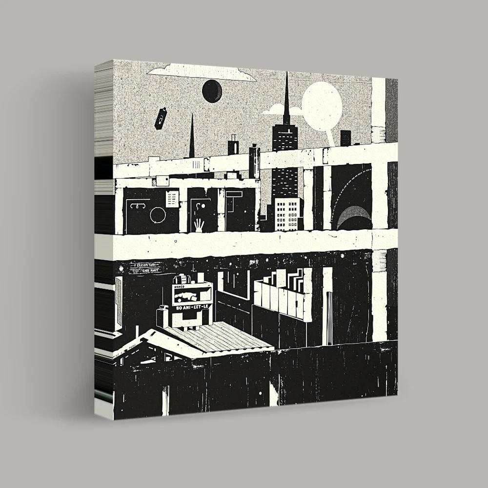 Urban Shadows Rise — canvas