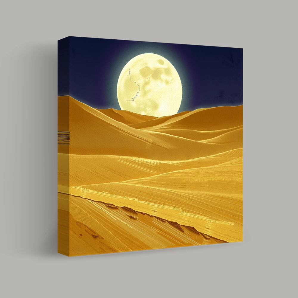 Moonlit Desert Symphony — canvas