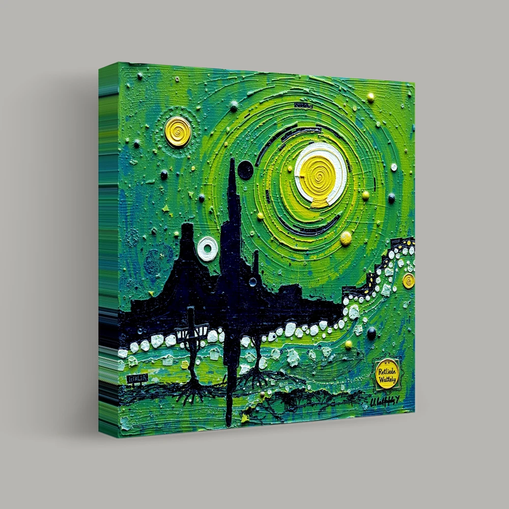 Spirals Over the City — canvas