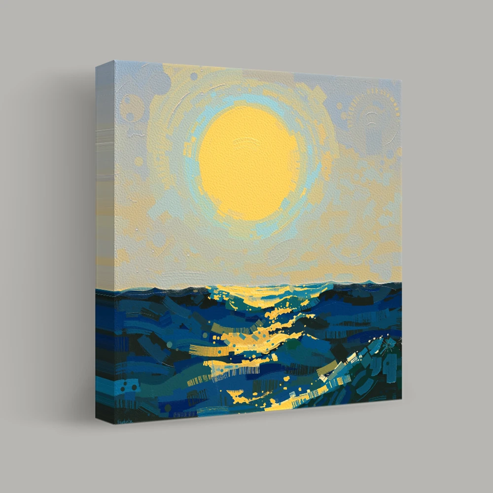 Sunlit Sea Symphony — canvas