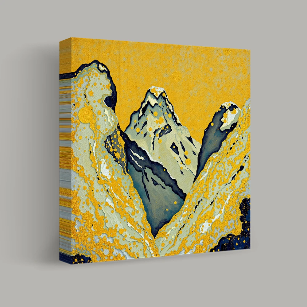 Pics d'or et de minuit — canvas