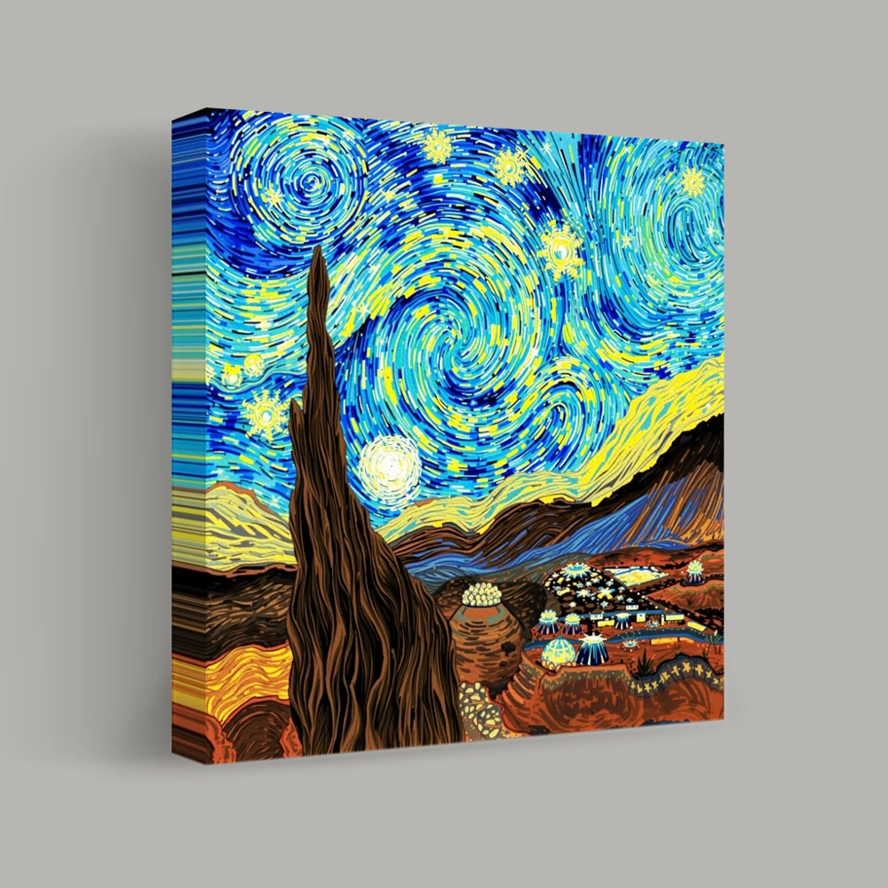 Vórtice celestial sobre el valle del desierto — canvas