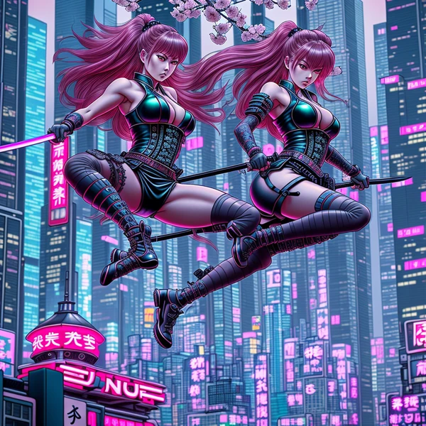 Neon Warriors of the Sky