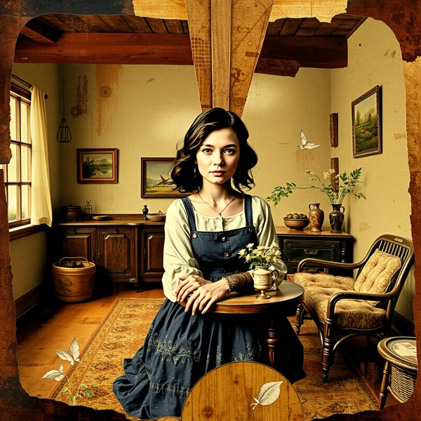 Reflections in a Rustic Room