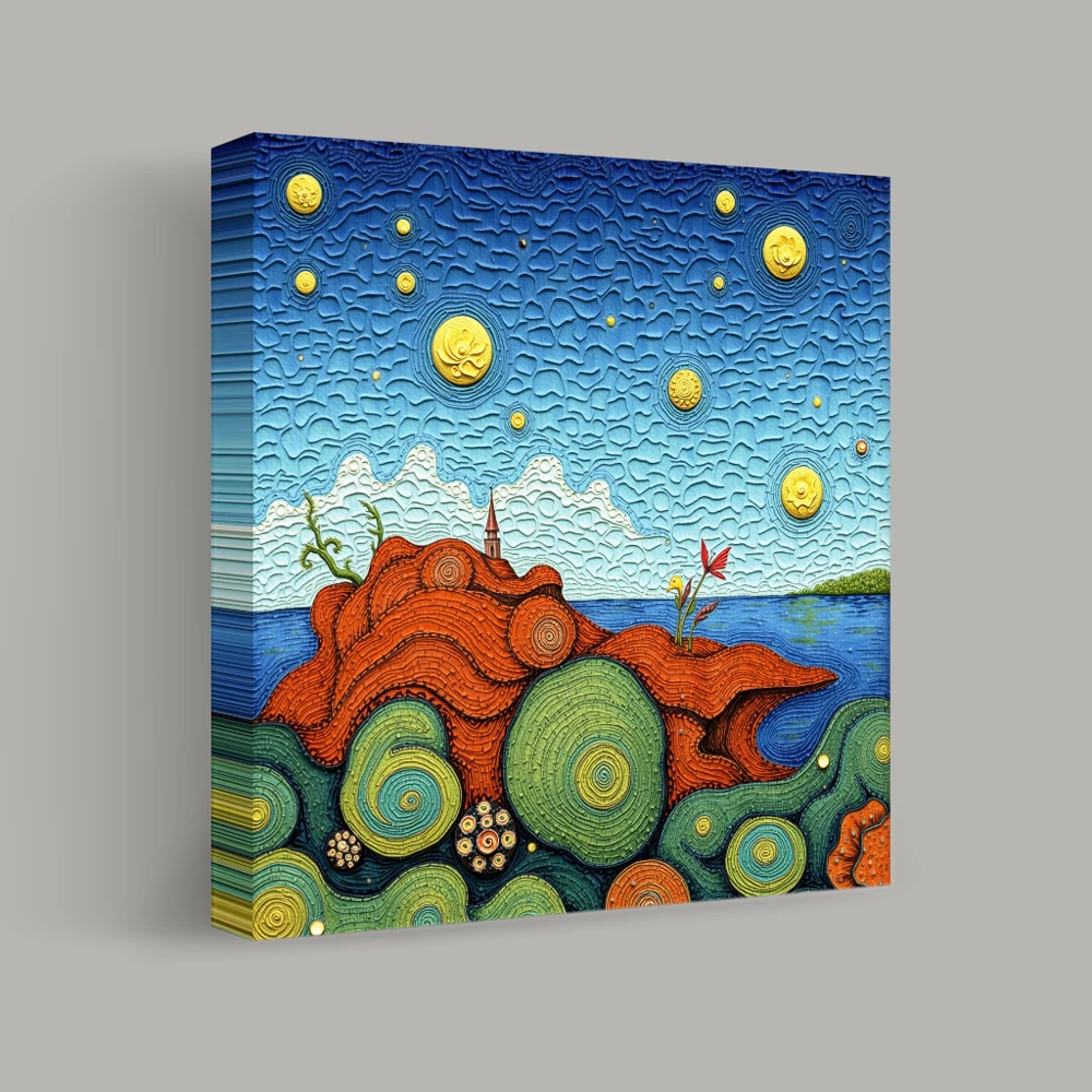 Spirals and Stars — canvas