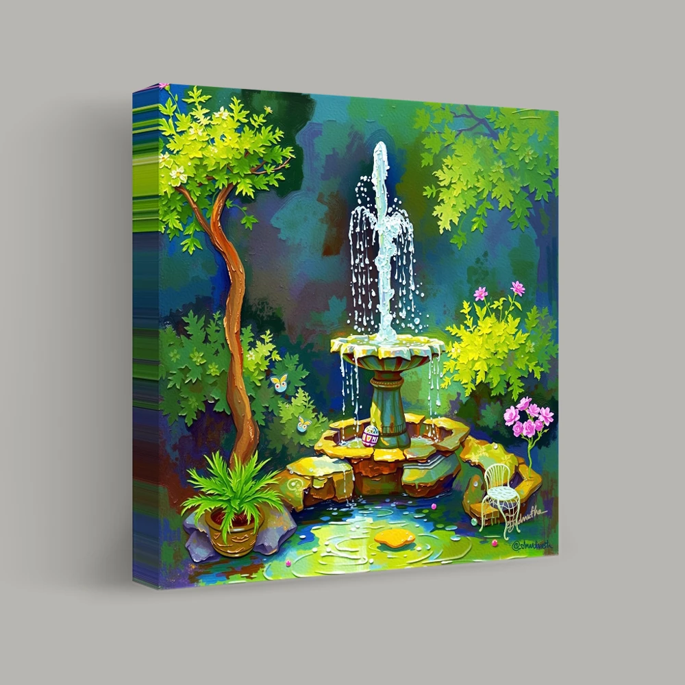 Serenity in the Secret Garden — canvas