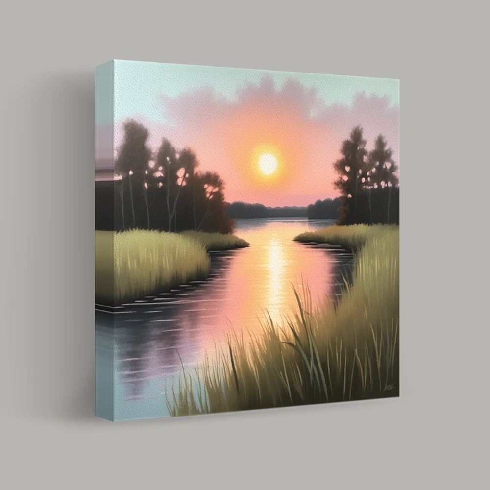 Sunset Over Tranquil Waters — canvas